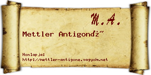 Mettler Antigoné névjegykártya